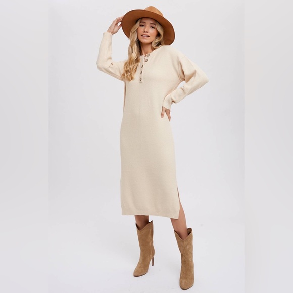 Vici Dresses & Skirts - Oatmeal Sweater Midi Dress